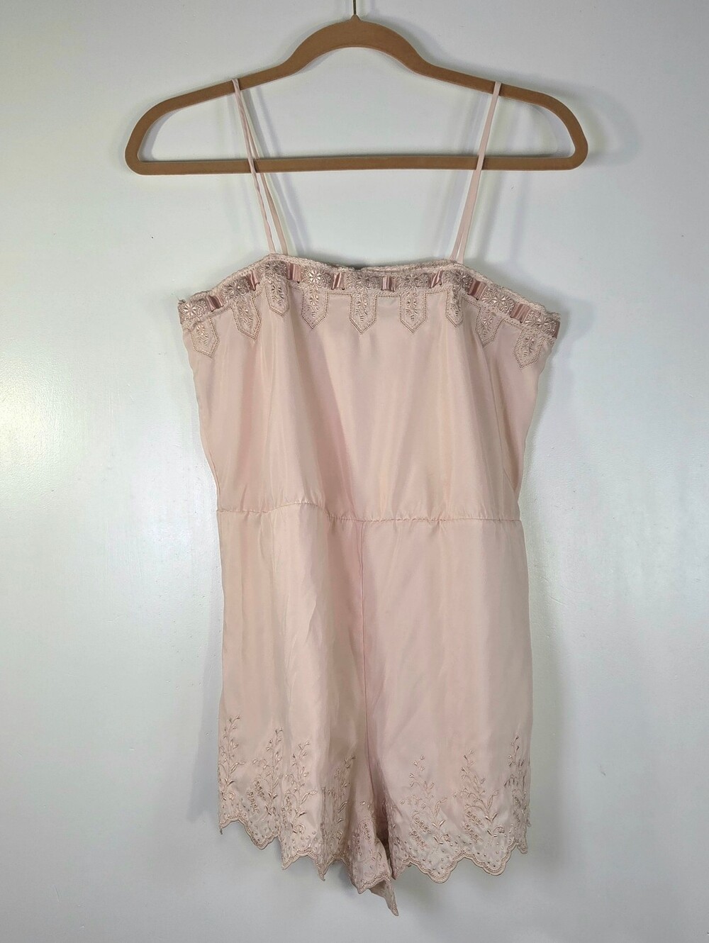 VINTAGE GUY LAROCHE UNION MADE USA EMBROIDERED ROMPER.